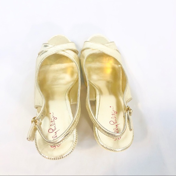 Lilly Pulitzer Slingback Wedge Sandals - Picture 4 of 8